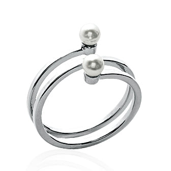 Pearls and Silver Ring - Fifi Ange