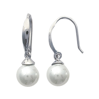 Silver Hook Pearl Earrings - Fifi Ange