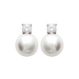 Stone on a Pearl Earrings - Fifi Ange