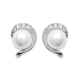 Pearl covered in silver Earrings - Fifi Ange