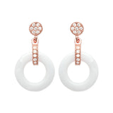 White'n'Rose O Earrings - Fifi Ange