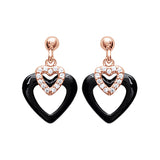 Black Heart Earrings - Fifi Ange