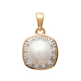 Pearl in a golden stone Pendant - Fifi Ange