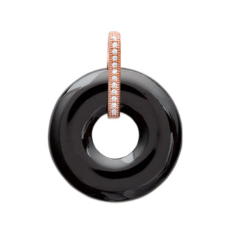 Black Wheel Pendant - Fifi Ange
