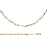 Pearl in Gold Loops Bracelet - Fifi Ange