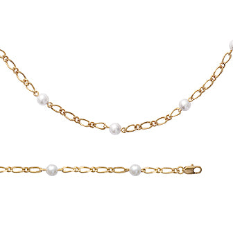 Pearl in Gold Loops Bracelet - Fifi Ange