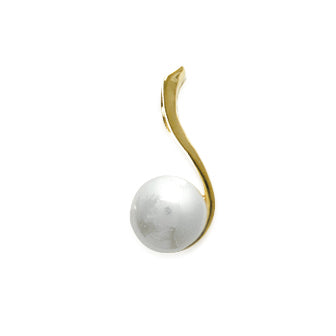 Pearl in a Curve Pendant - Fifi Ange
