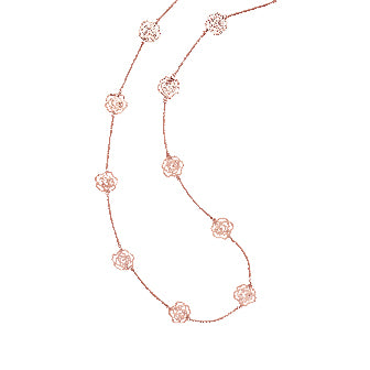 Flowers on a Chain Necklace - Fifi Ange