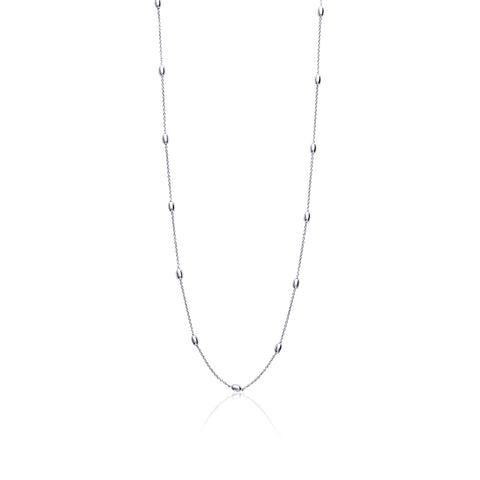 Dot Dash Silver Necklace - Fifi Ange