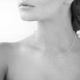 Dot Dash Silver Necklace - Fifi Ange