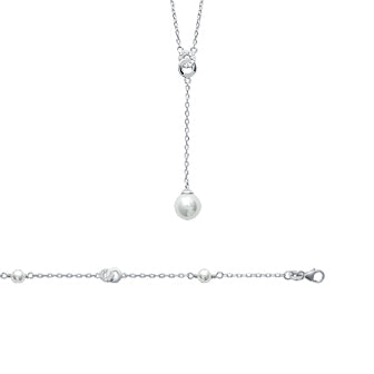 $$ Pearl Drop Necklace - Fifi Ange