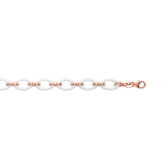 White Rose Chain Bracelet - Fifi Ange