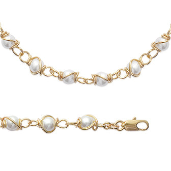 Pearls on a Chain Necklace - Fifi Ange